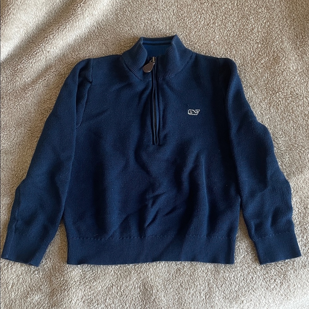 Vineyard Vines Boys Deep Blue Zip-Up Sweater